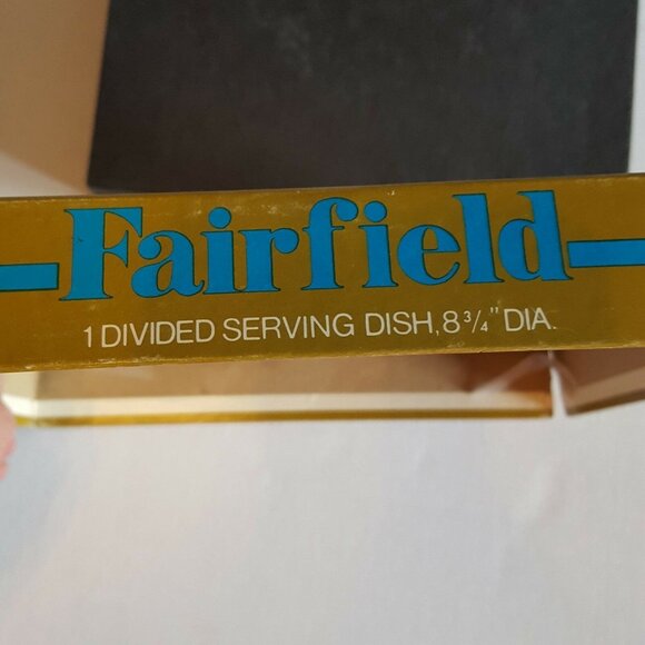 Vtg Anchor Hocking FAIRFIELD Divided Amber Glass Serving Dish 8.5 - Picture 9 of 10